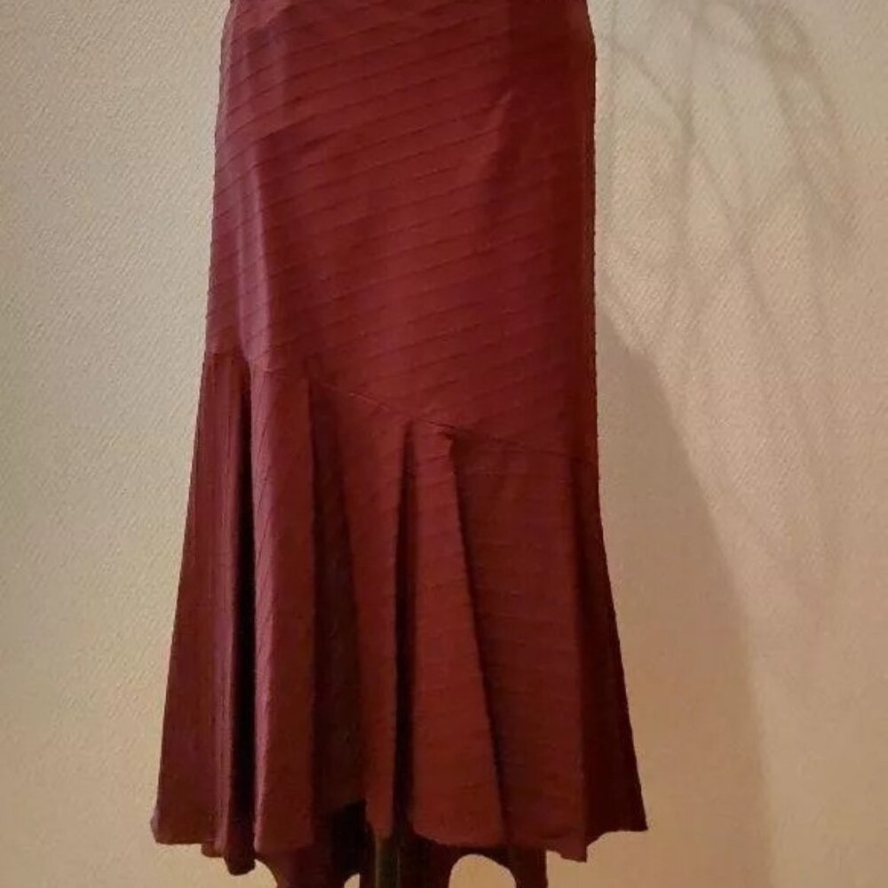 Jean Paul GAULTIER Femme Asymmetric Mermaid Skirt Bordeaux 40